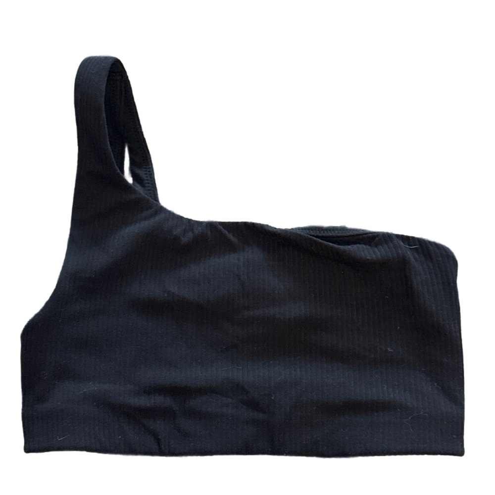 Lululemon Align Ribbed One Shoulder Bra Black 2